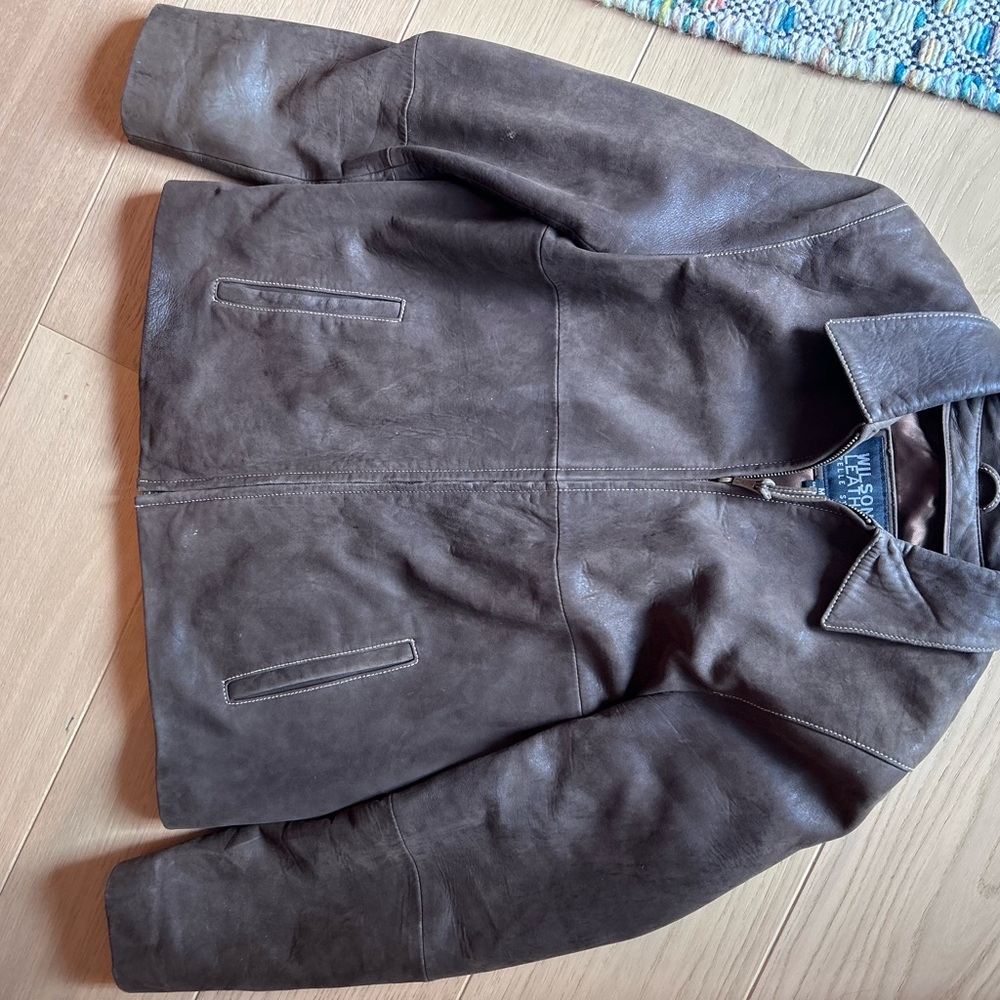 Wilsons Leather Brown Lightweight Shirt Jacket